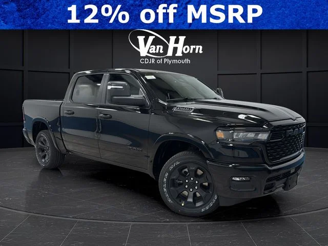 New 2026 Diamond Black Crystal Pearl-Coat Exterior Paint RAM Big Horn/Lone Star image 1