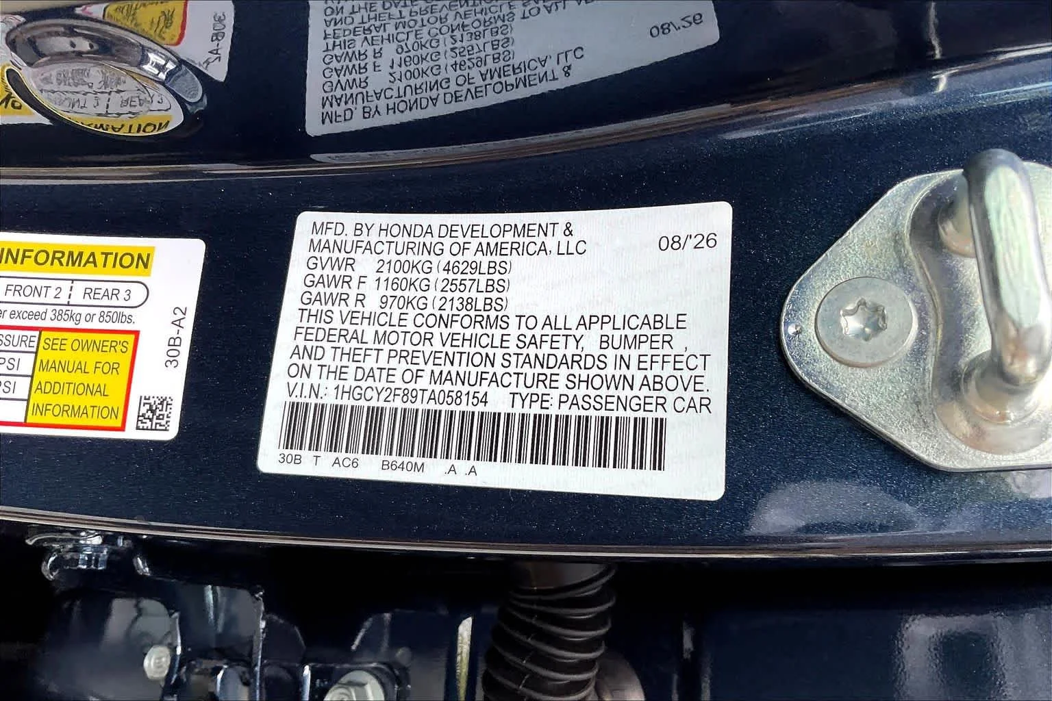 New 2026 Canyon River Blue Metallic Honda Touring image 16