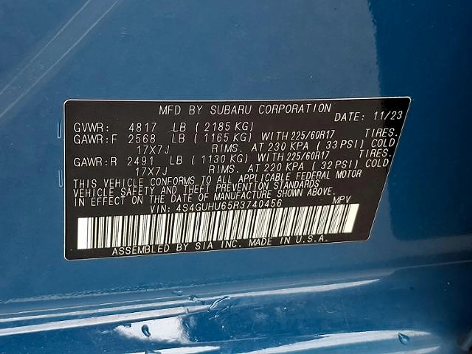 Used 2024 Geyser Blue Pearl Subaru Wilderness image 27