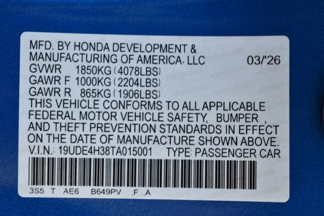 New 2026 Double Apex Blue Pearl Acura A-Spec Package image 25