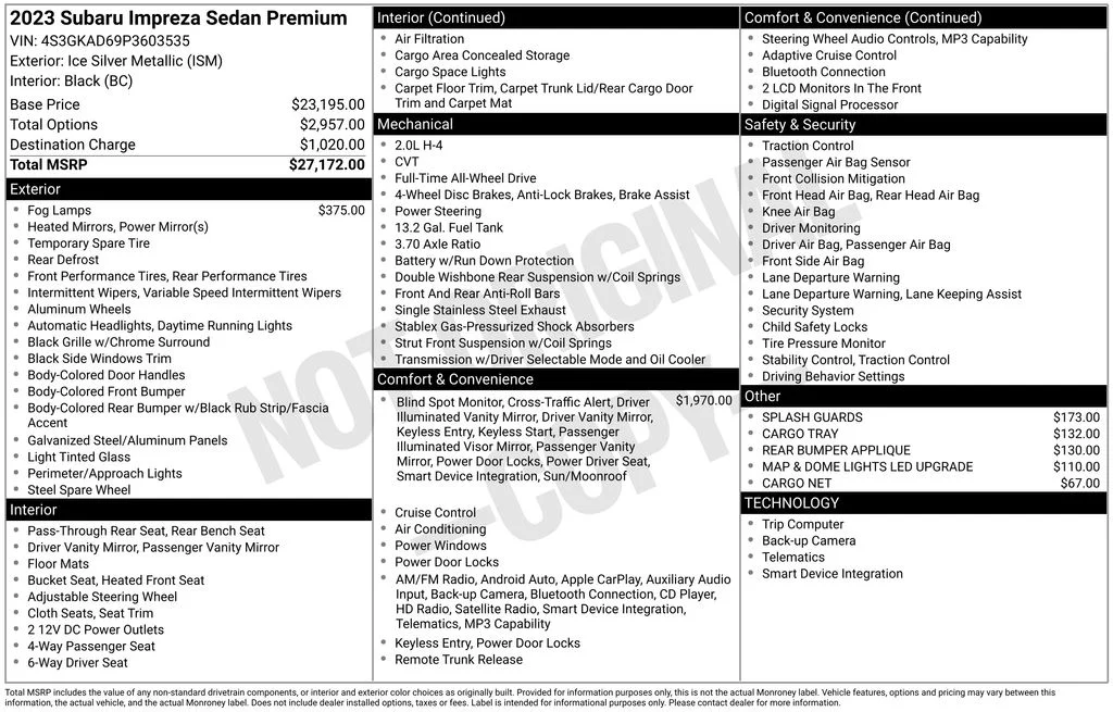 Certified Used 2023 Silver Subaru Premium image 7
