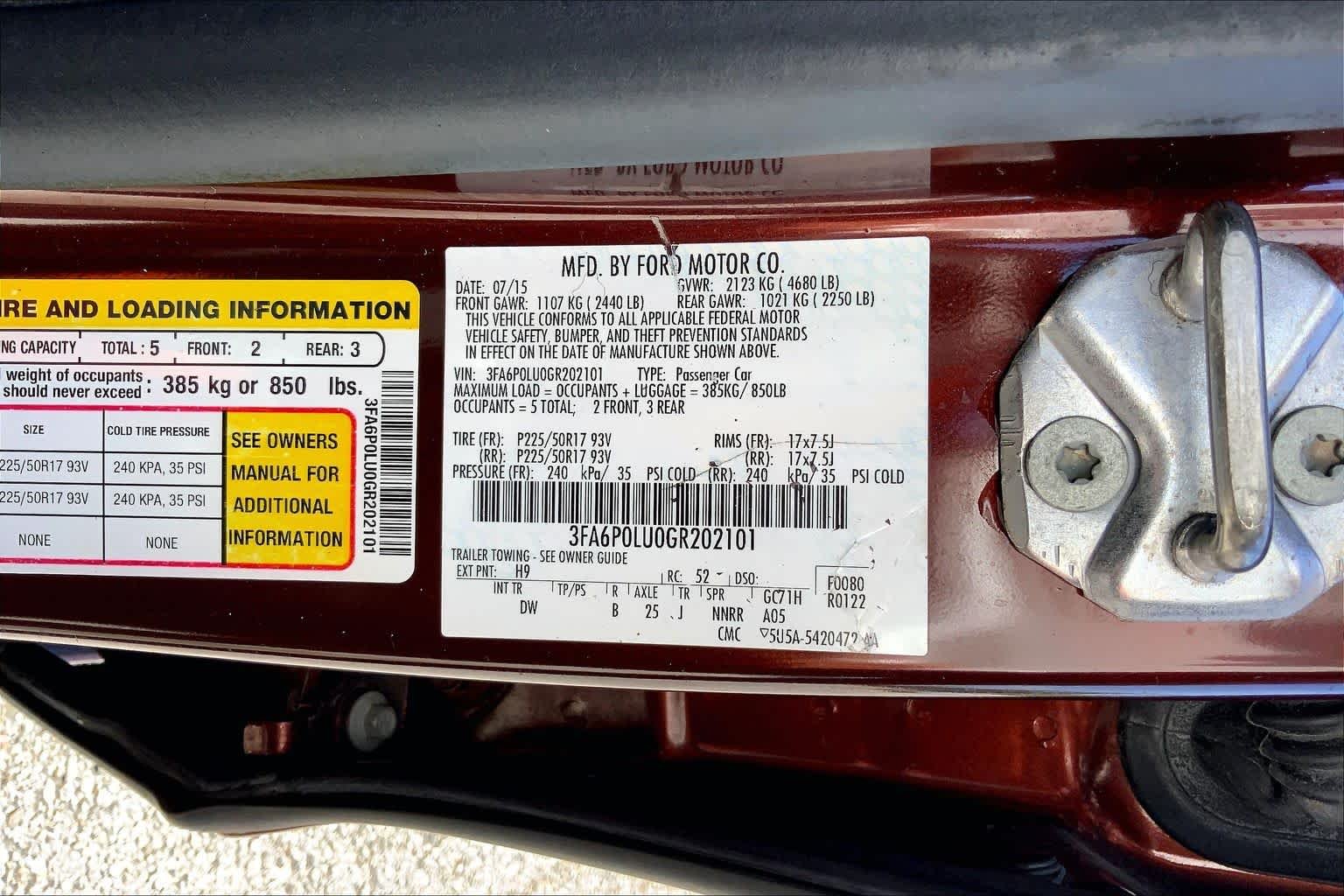 Used 2016 Bronze Fire Metallic Tinted Clearcoat Ford SE Hybrid image 35