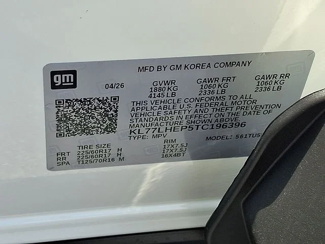 New 2026 White Chevrolet LT image 20