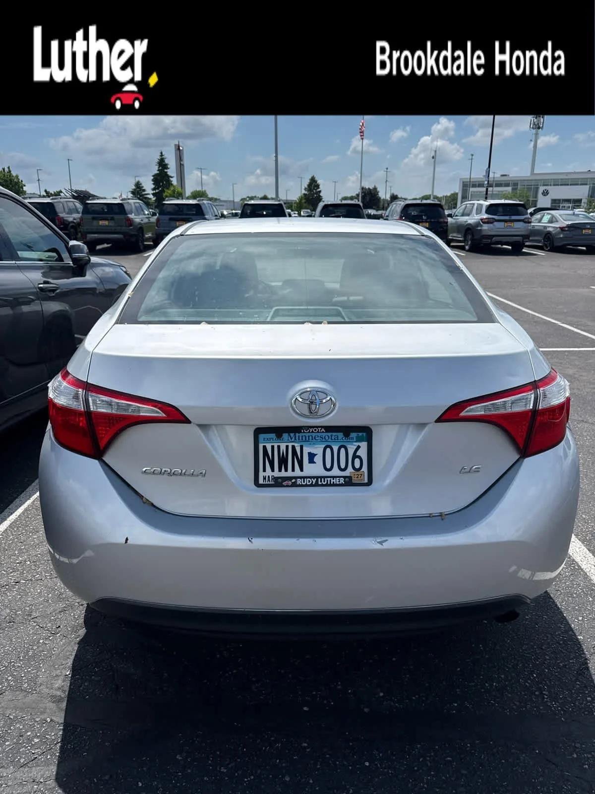 Used 2015 Classic Silver Metallic Toyota LE Plus image 1