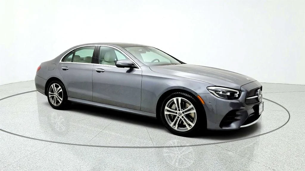 Used 2022 Selenite Grey Metallic Mercedes-Benz E 350 4MATIC® Sedan w/ Nappa Leather & Panorama Roof image 3