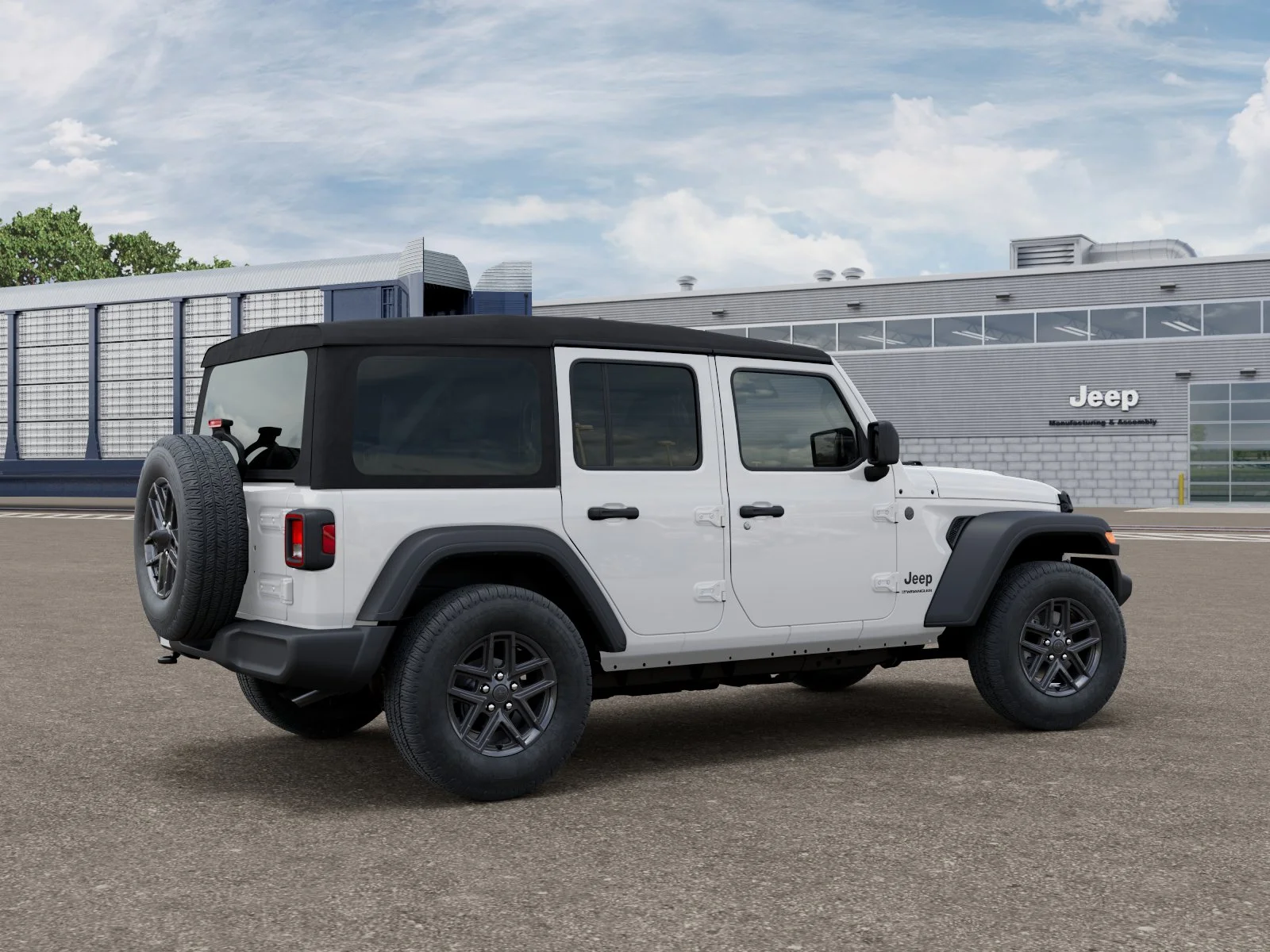New 2026 Bright White Clear-Coat Exterior Paint Jeep Sport S image 2