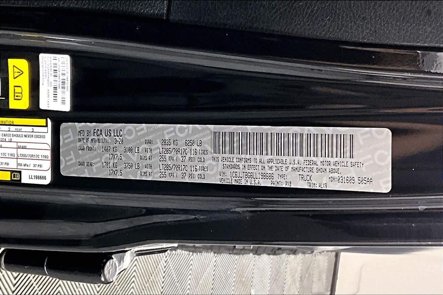 Used 2020 Black Clearcoat Jeep Rubicon image 33
