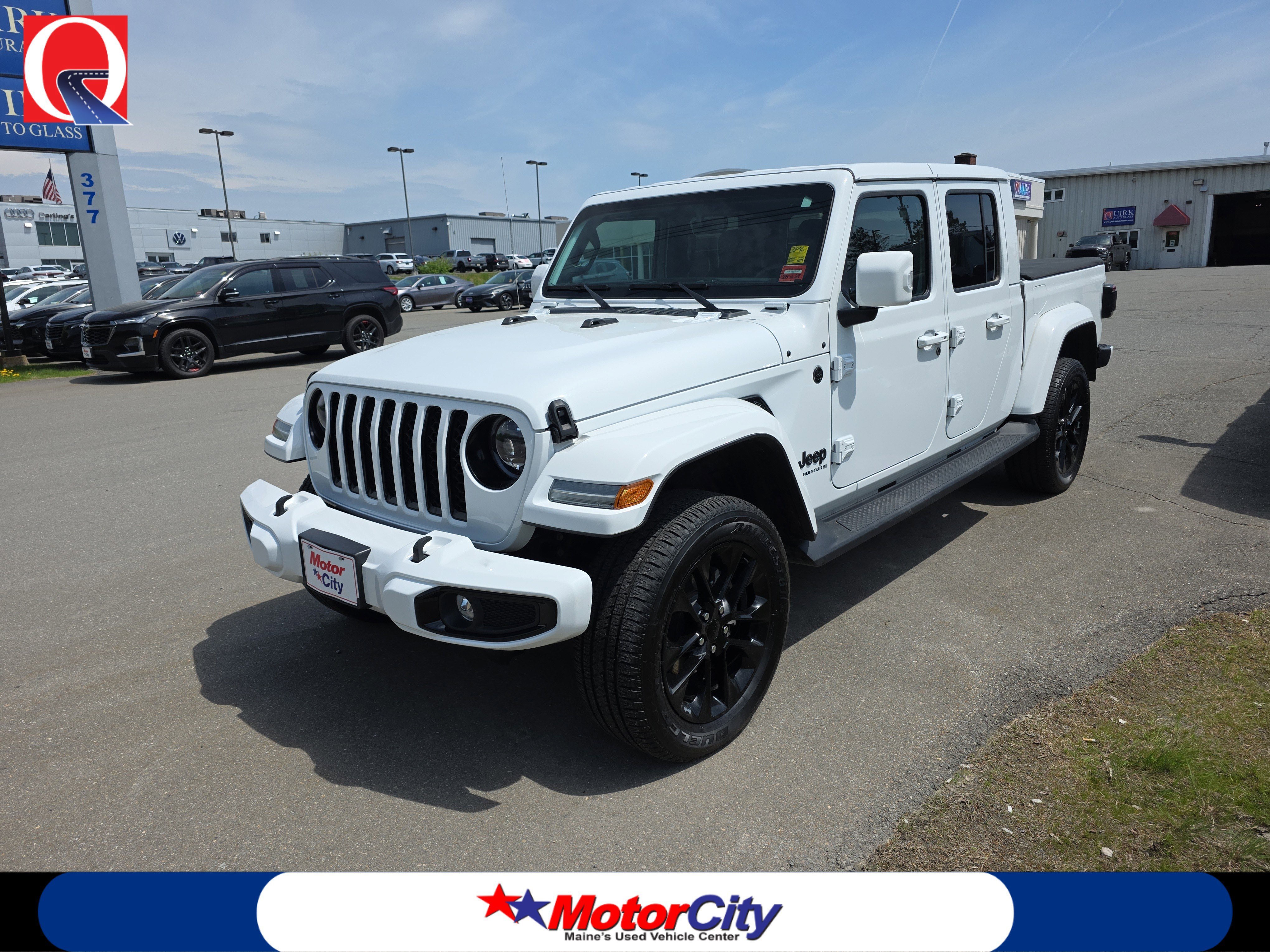 Used 2023 Bright White Clearcoat Jeep High Altitude image 1