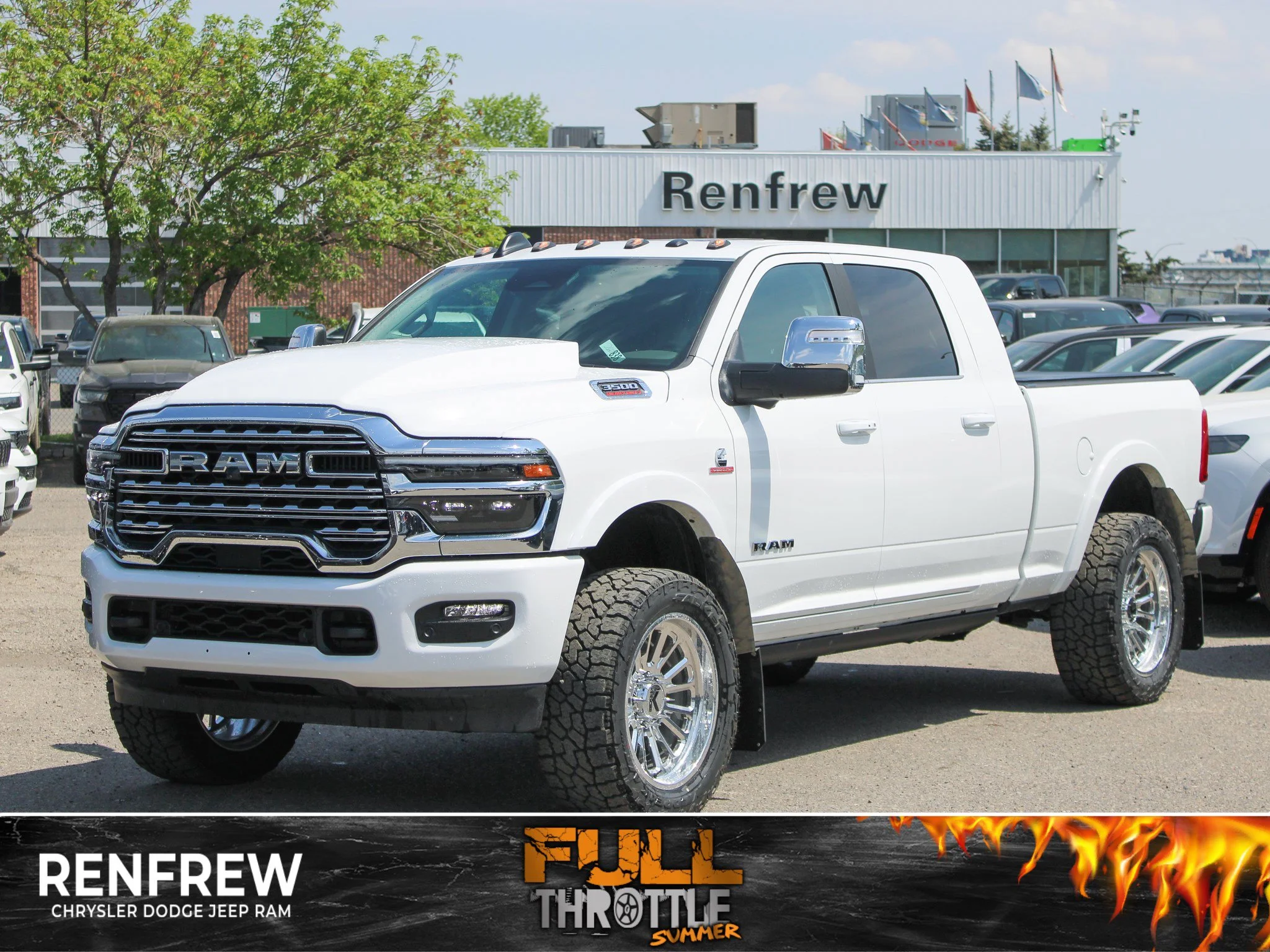 New 2026 White RAM Limited Longhorn*, 2 Inch BDS Lift, Forged 22 Inch Wheels, 35 Inch Tires image 1