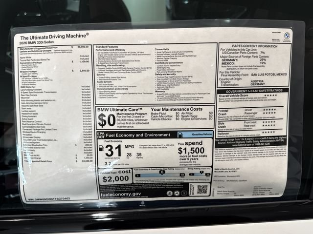 New 2026 Alpine White BMW 330i image 26