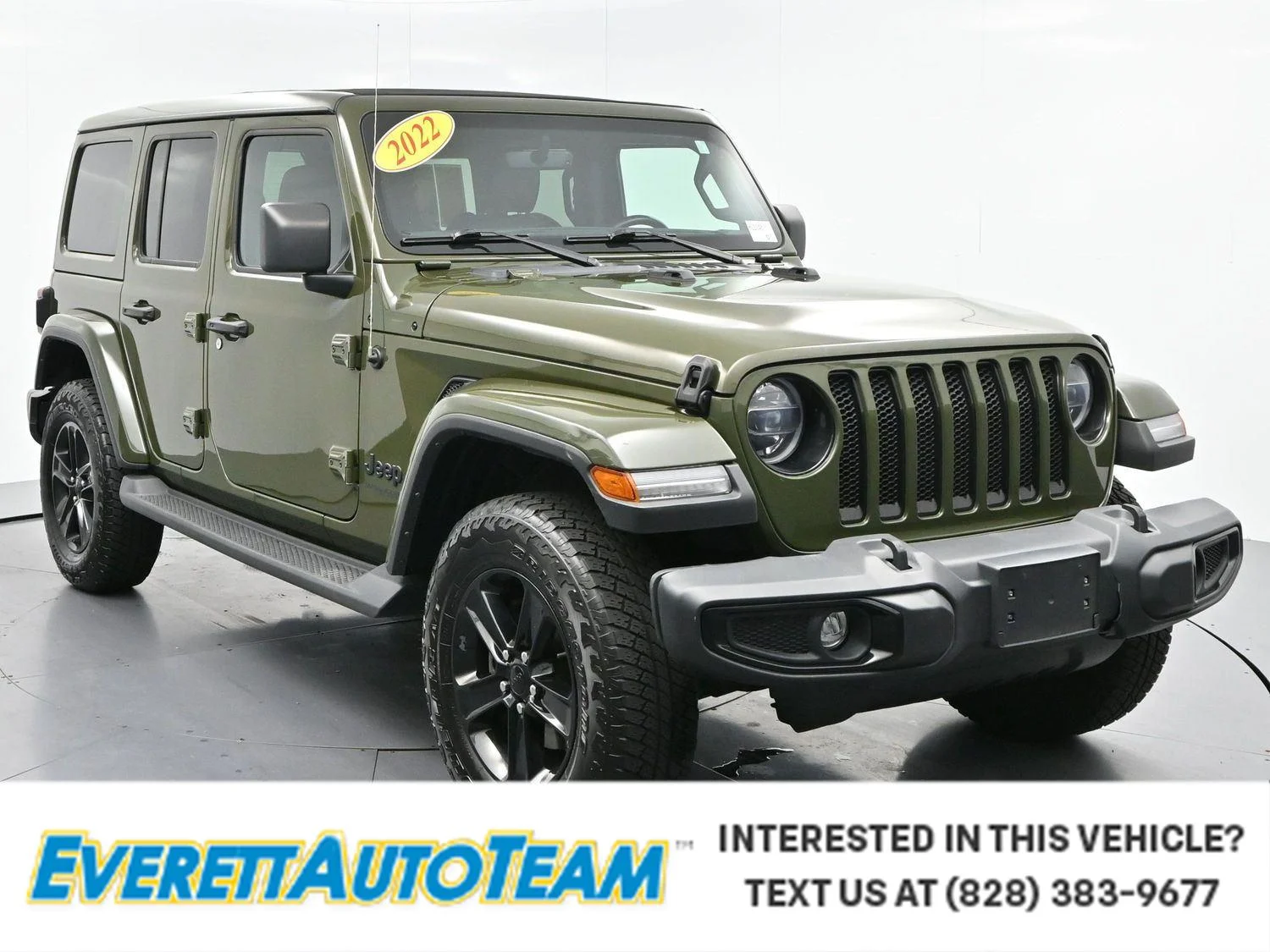 Used 2022 Sarge Green Clearcoat Jeep Unlimited Sahara Altitude image 1