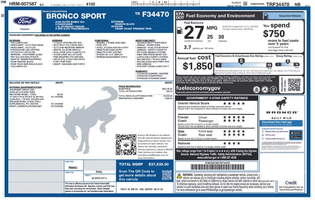 New 2026 Shadow Black Ford Outer Banks® image 28