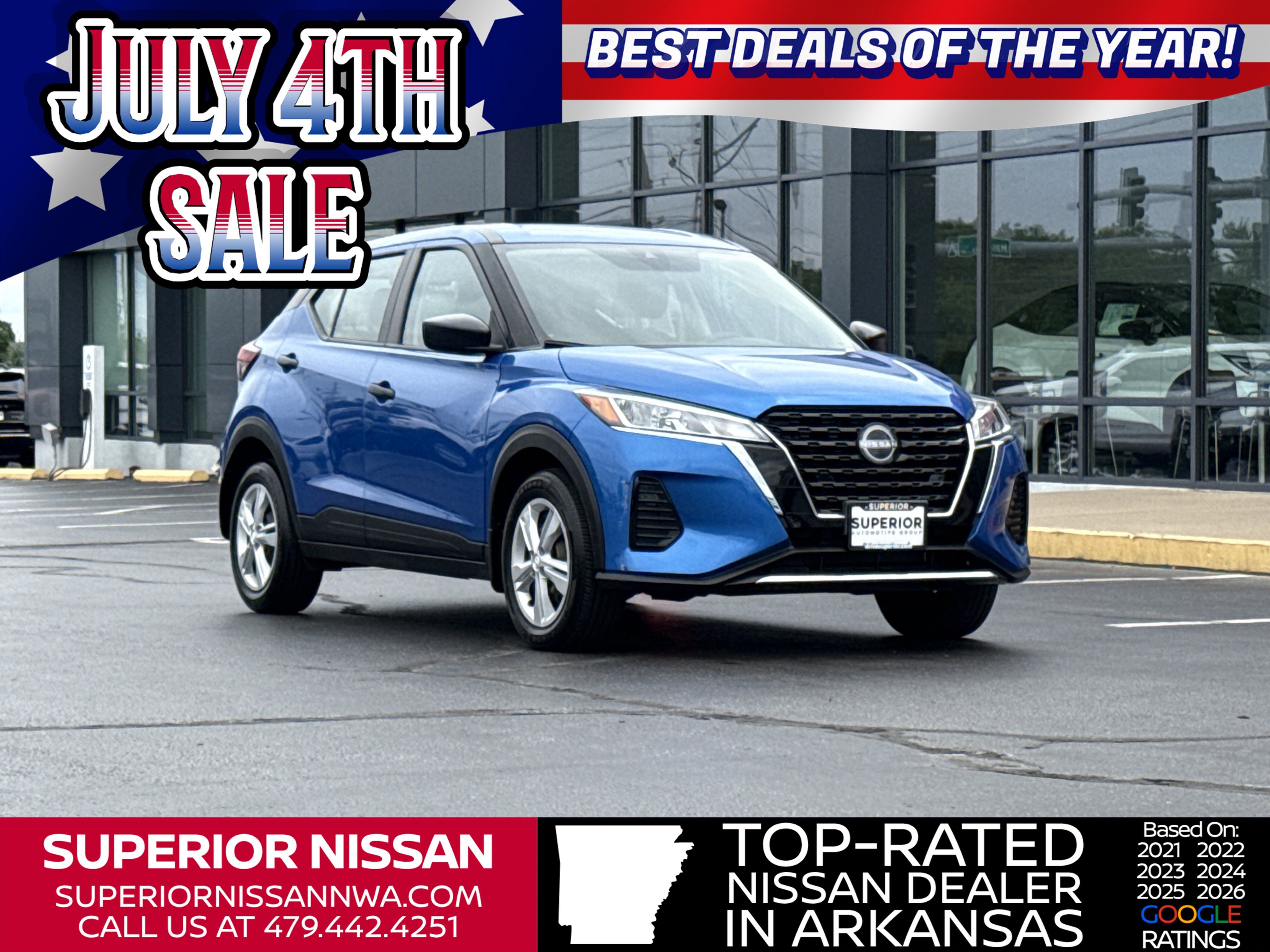 Certified Used 2024 Electric Blue Metallic Nissan S image 1