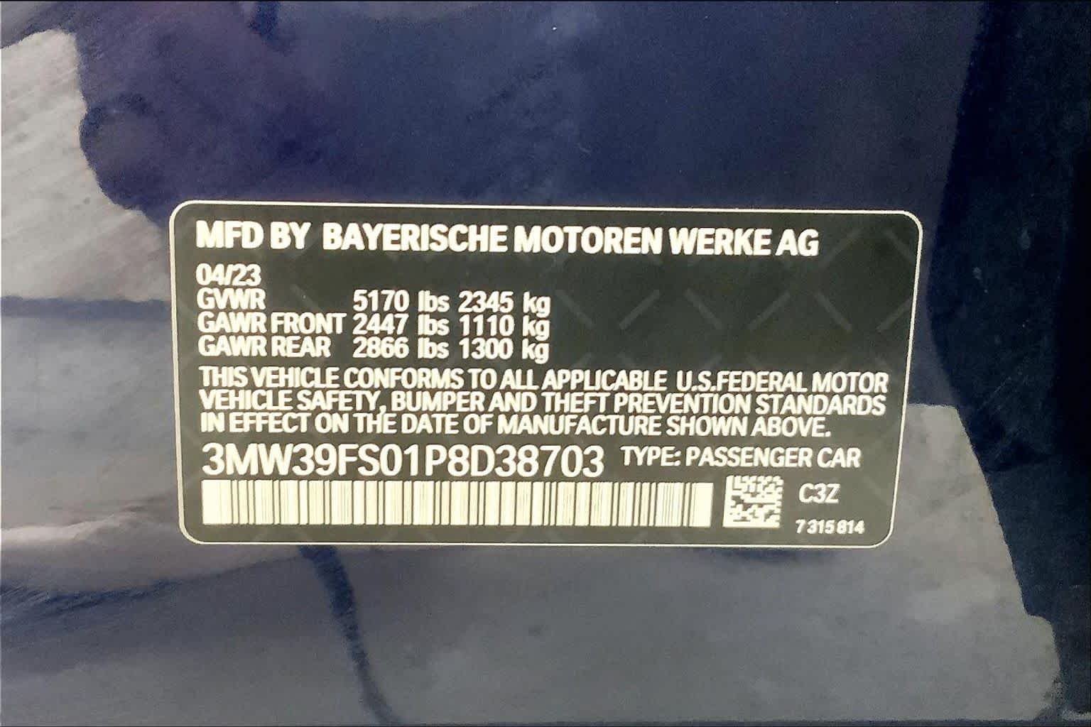 Certified Used 2023 Tanzanite Blue II Metallic BMW 330e xDrive image 36
