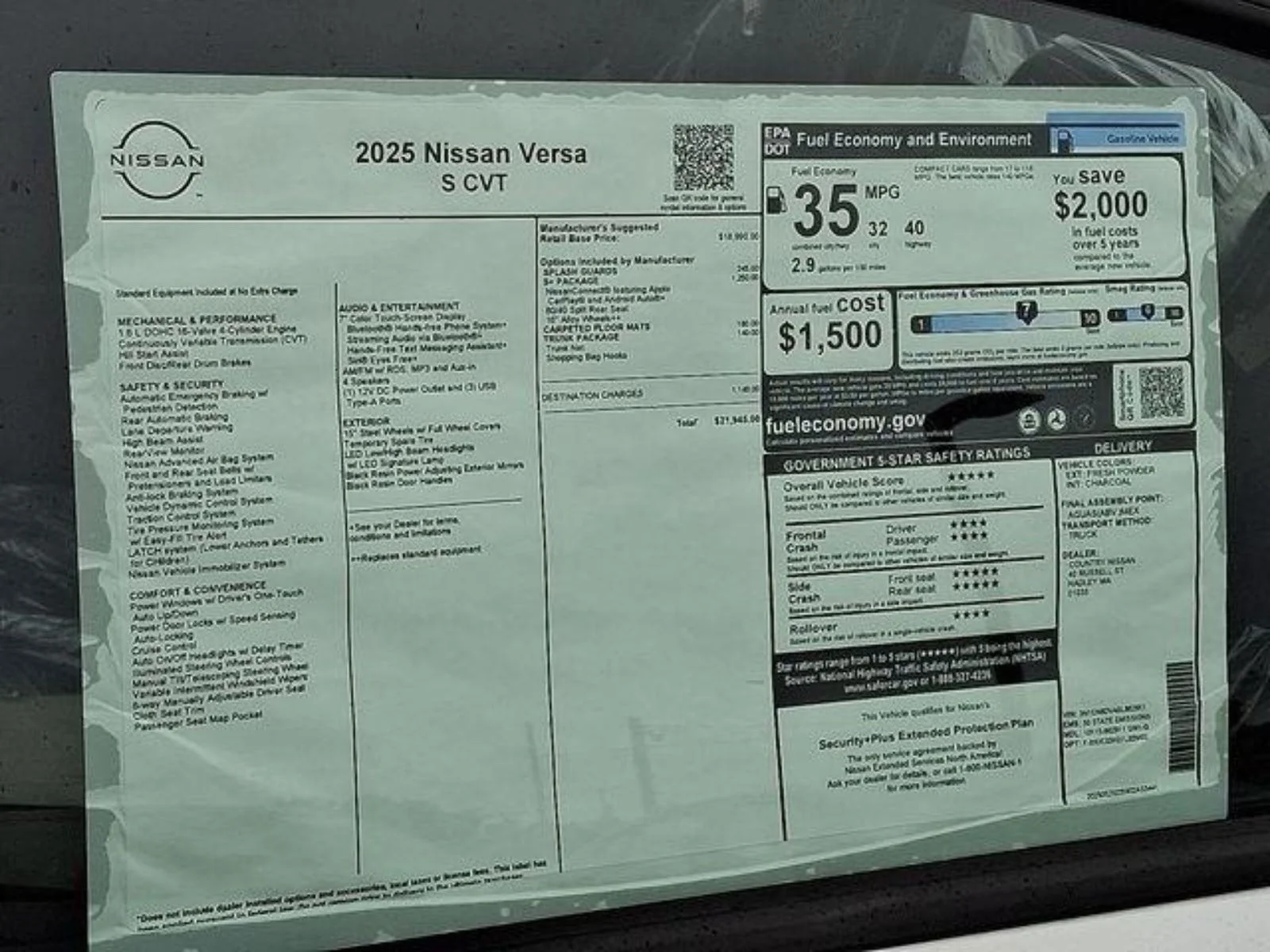 2025 Nissan Versa Sedan S - Photo 18