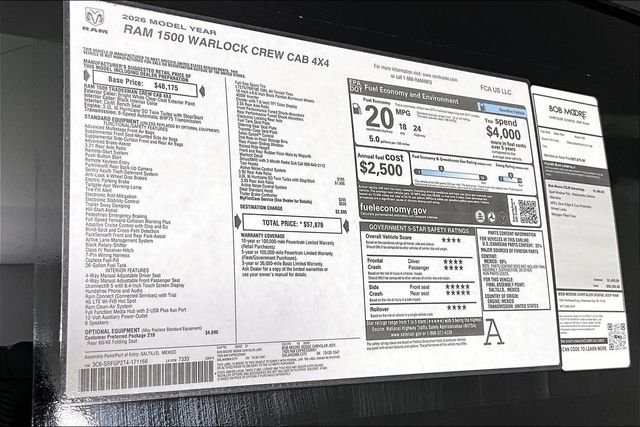 New 2026 Bright White Clear-Coat Exterior Paint RAM Warlock image 13