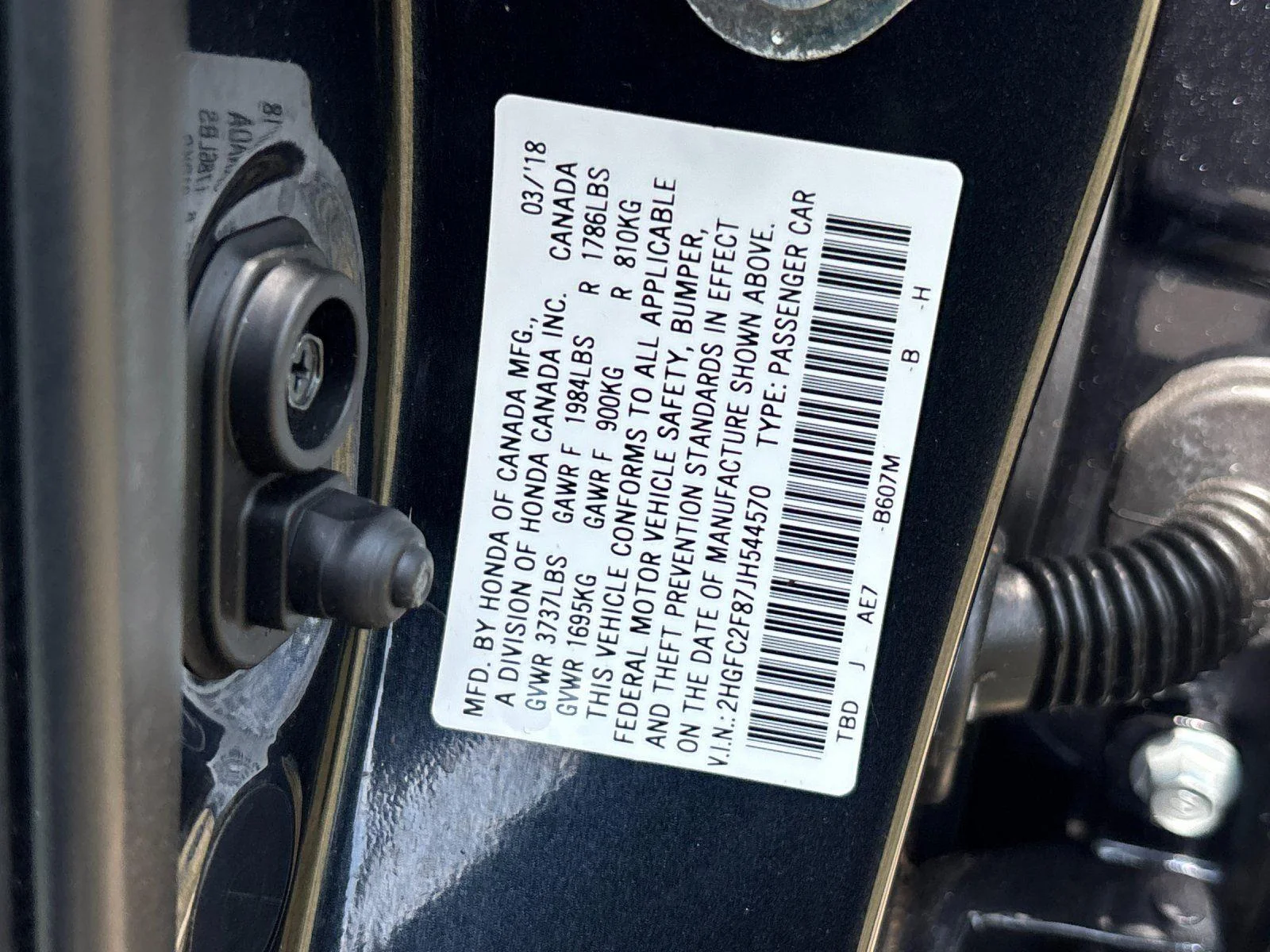 Used 2018 Cosmic Blue Metallic Honda EX image 12