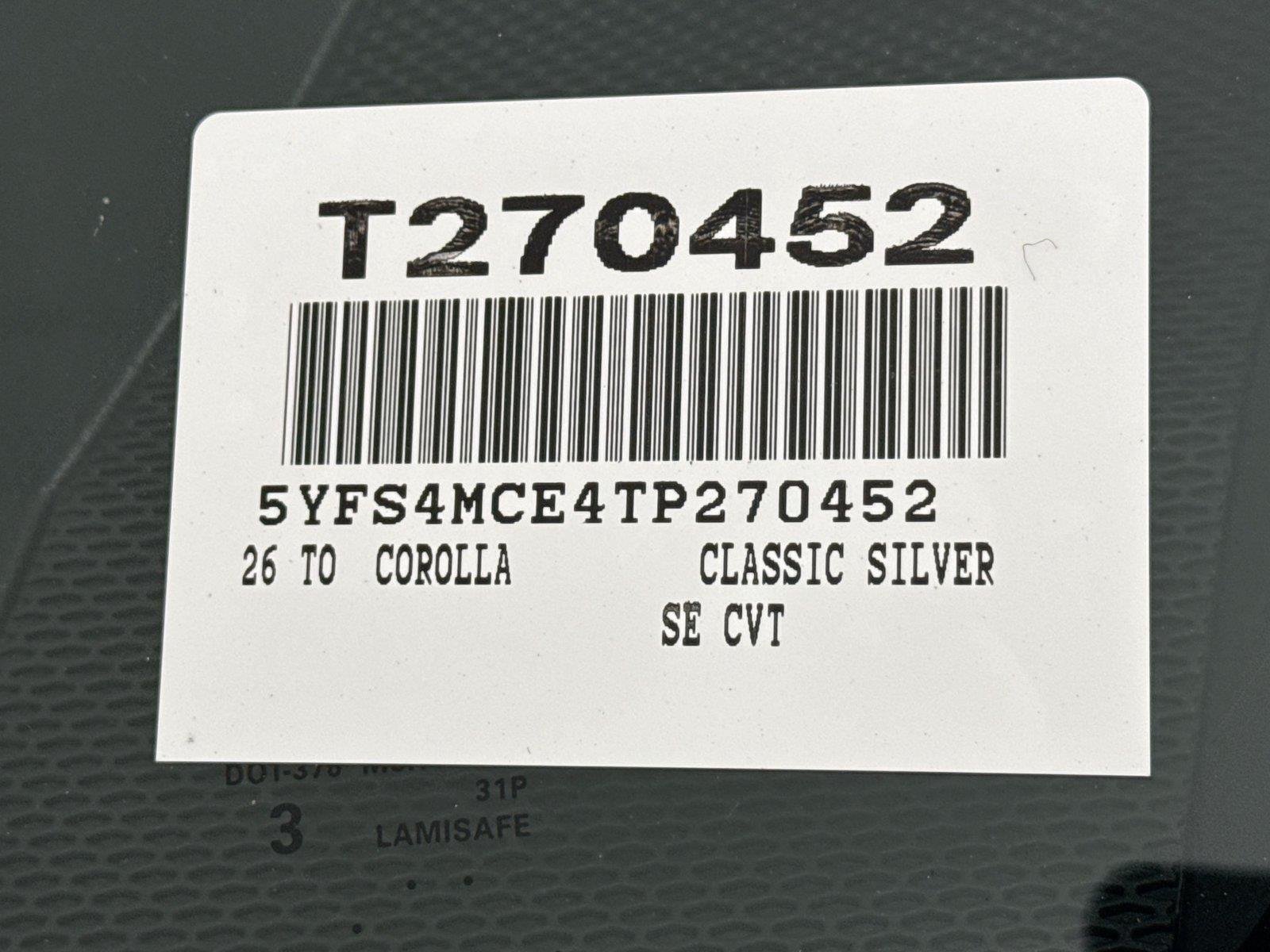 Certified Used 2026 Classic Silver Metallic Toyota SE image 42
