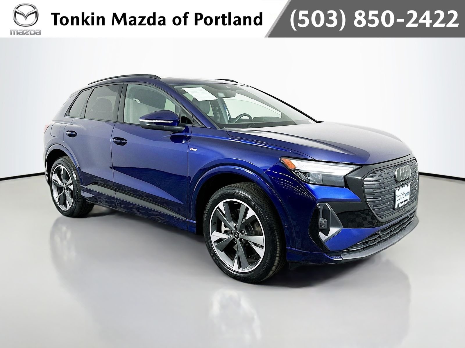 Used 2023 Blue Metallic Audi Premium Plus Black Optic Pano Roof image 1