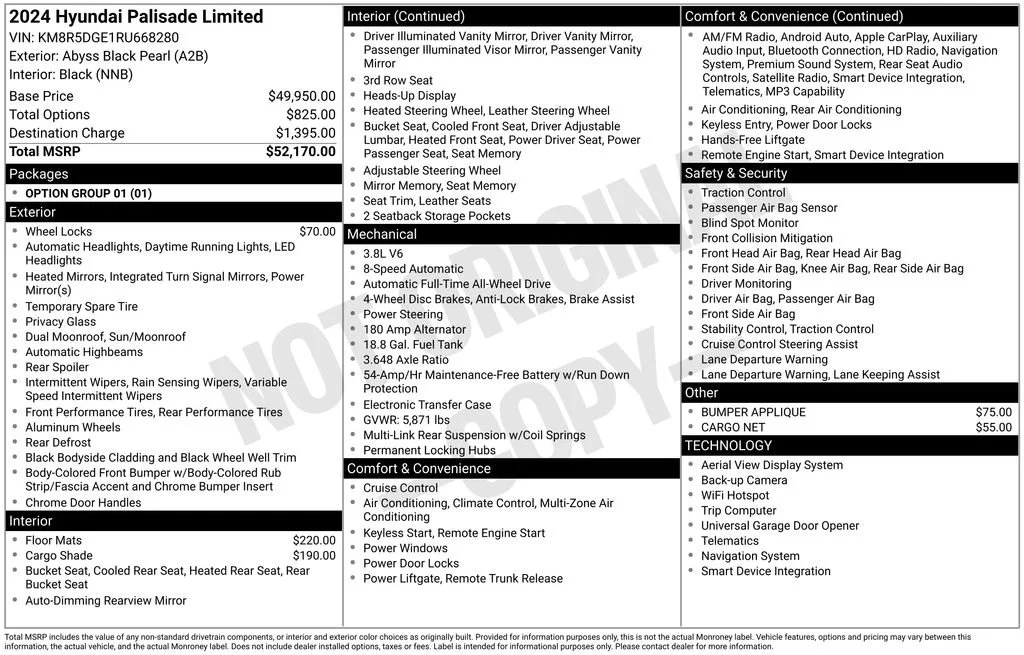 Used 2024 Abyss Black Hyundai Limited image 39