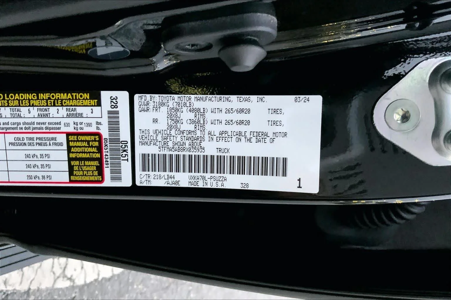 Used 2024 Midnight Black Metallic Toyota 1794 Edition image 29