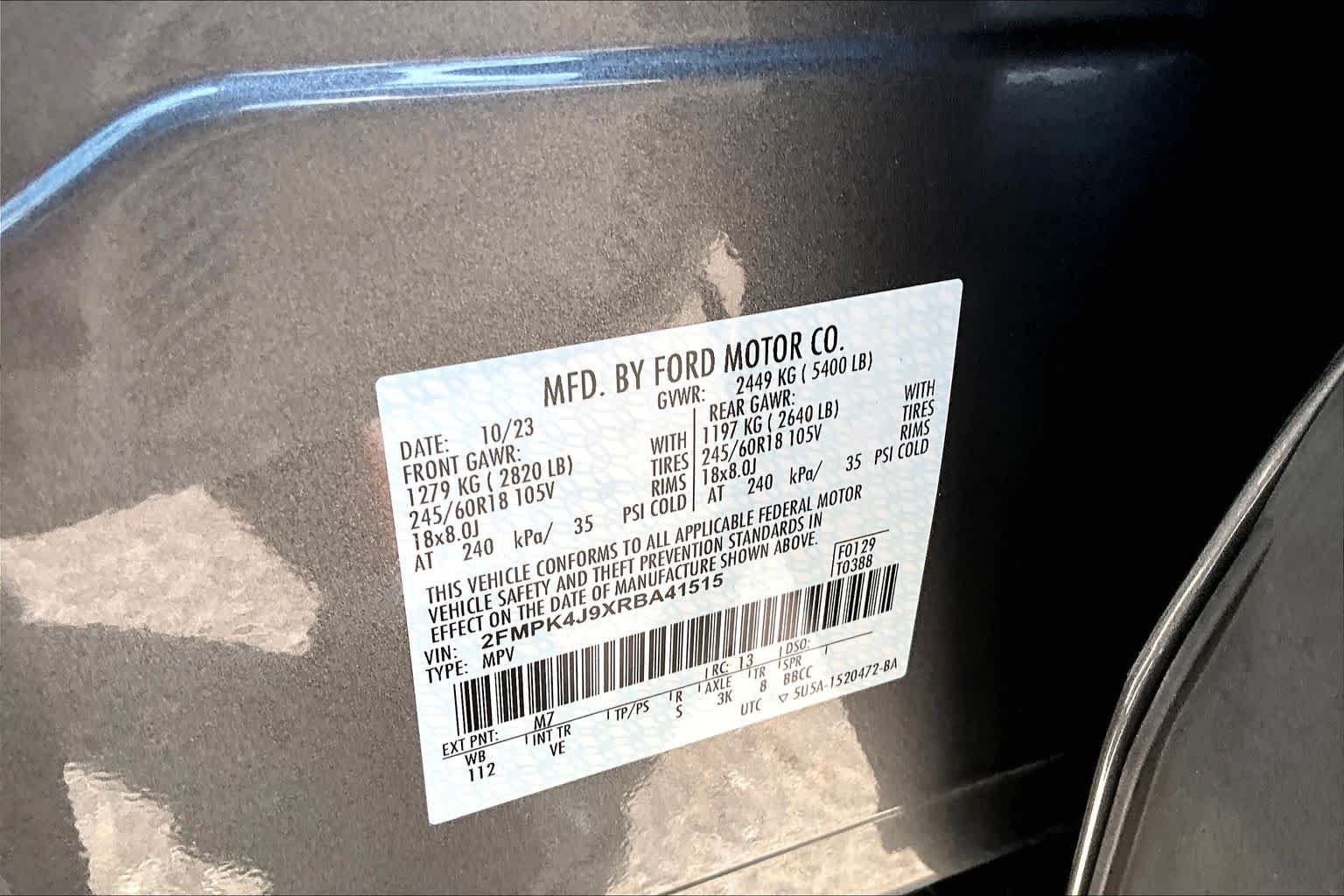 Used 2024 Carbonized Gray Ford SEL image 34