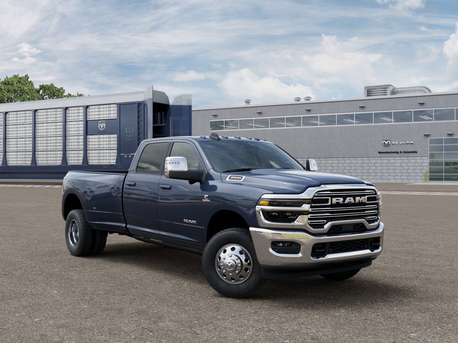 New 2027 Forged Blue Metallic Exterior Paint RAM Laramie image 3