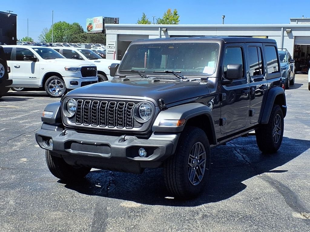 Used 2025 Jeep Wrangler 4-Door Sport S with VIN 1C4PJXDN4SW598930 for sale in Kansas City