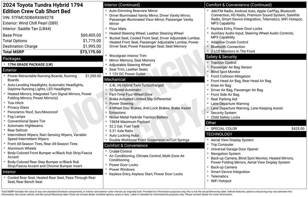 Used 2024 Beige Toyota 1794 Edition image 2