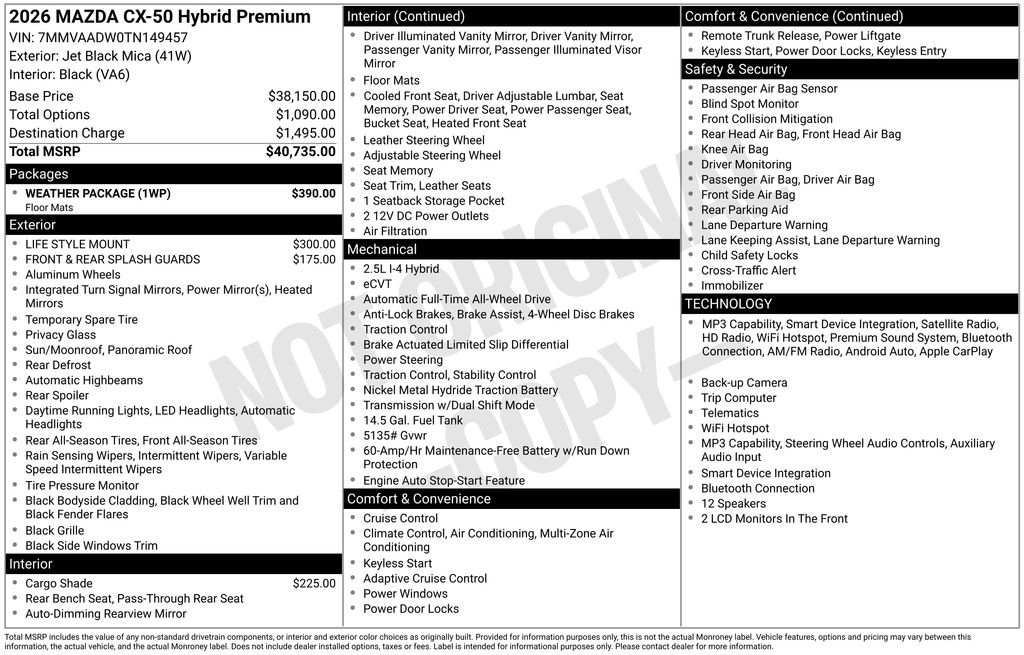 Certified Used 2026 Jet Black Mazda Premium image 5