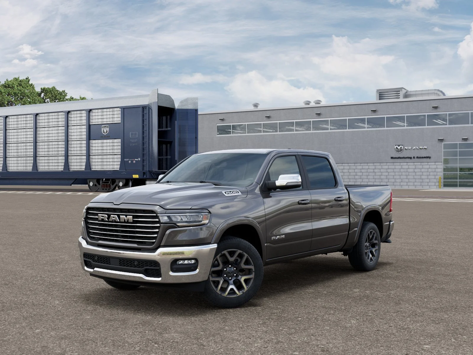 New 2027 Granite Crystal Metallic Clear-Coat Exterior Paint RAM Laramie image 1