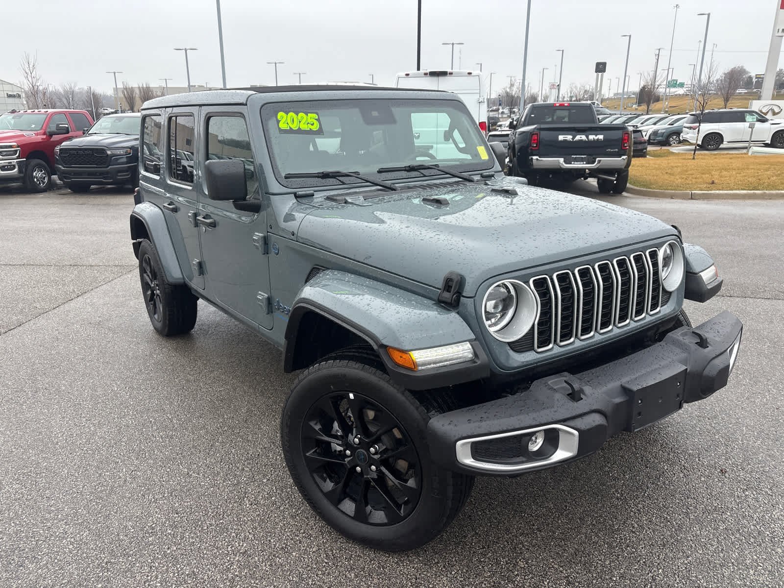 Used 2025 Jeep Wrangler 4xe Sahara 4XE with VIN 1C4RJXP66SW585352 for sale in Kansas City