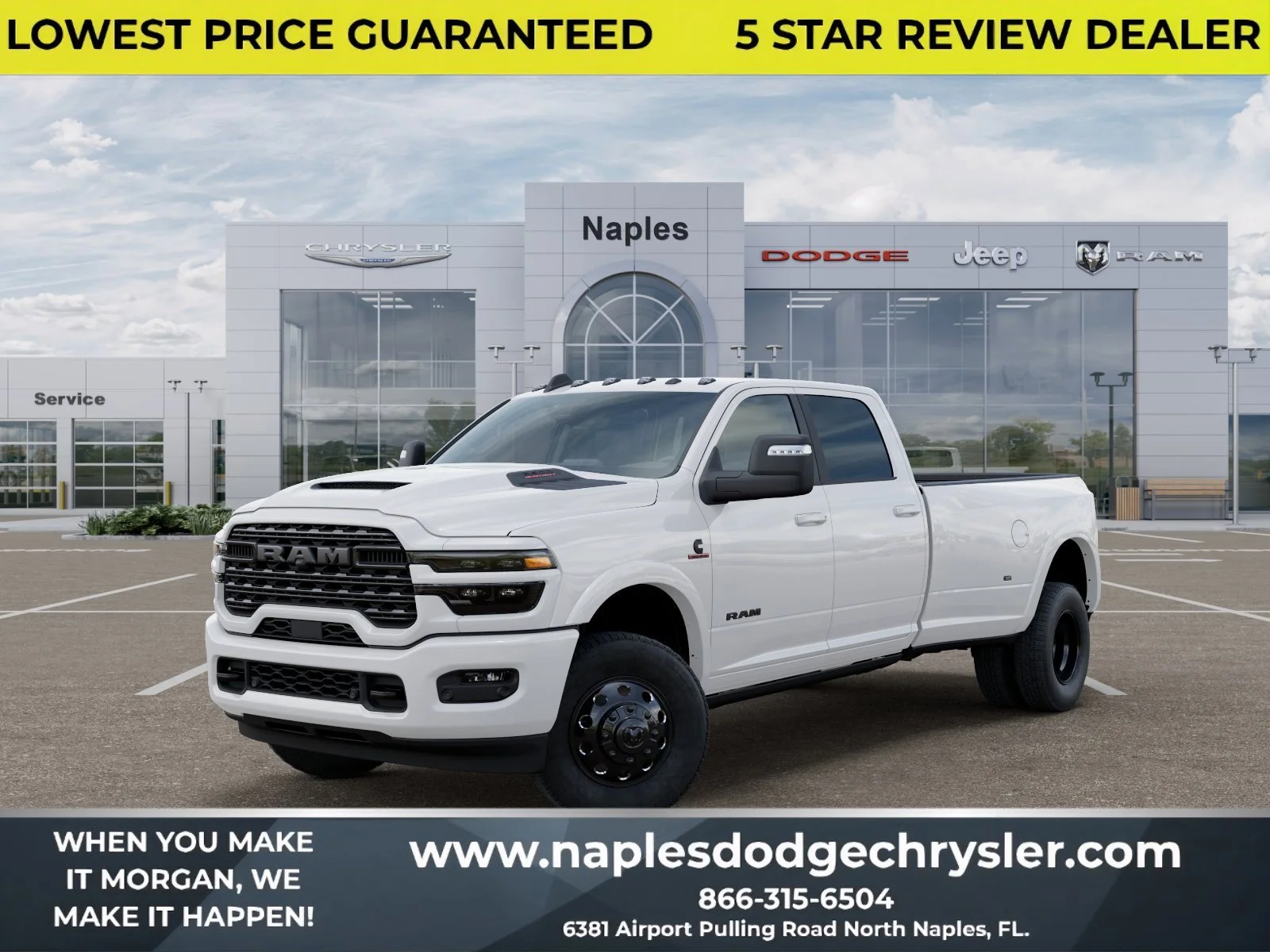 New 2026 Bright White Clearcoat RAM Limited image 1
