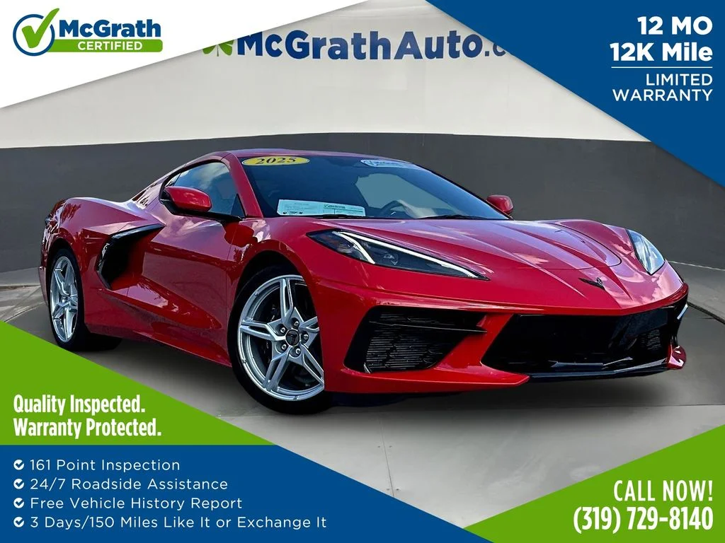 Certified Used 2025 Red Chevrolet Stingray image 1