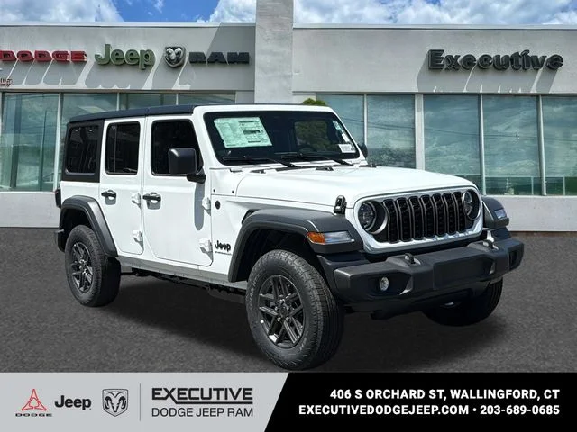 New 2026 Bright White Clear-Coat Exterior Paint Jeep Sport S image 2