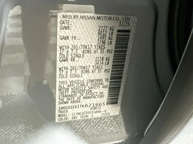 Certified Pre-Owned 2026 Nissan Frontier PRO-4X