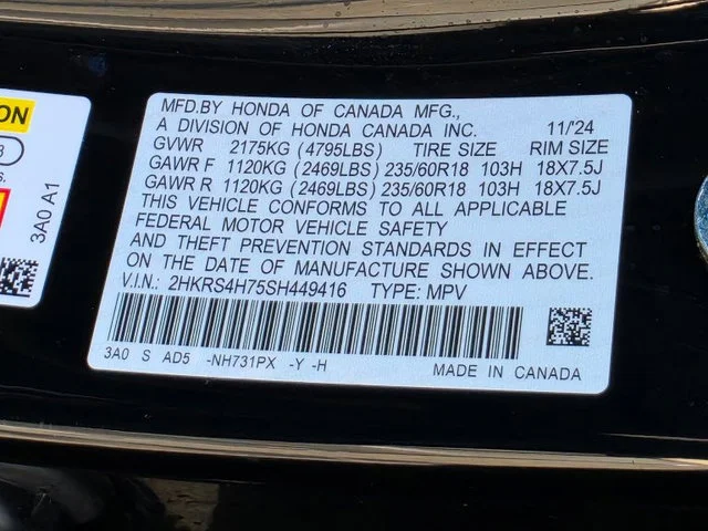 Certified Used 2025 Crystal Black Pearl Honda 1.5T AWD EX-L image 35