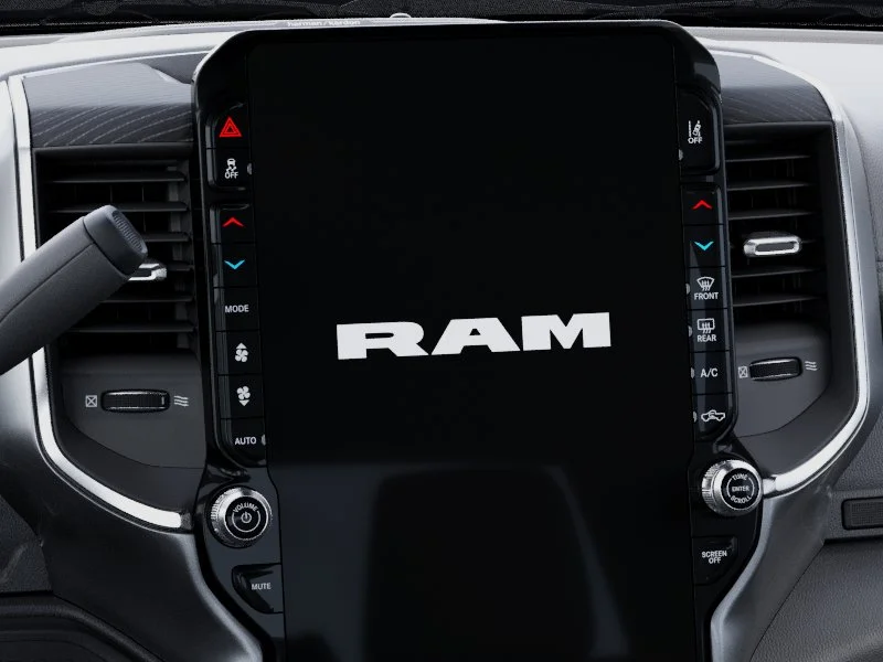 New 2025 Diamond Black Crystal Pearl-Coat Exterior Paint RAM Laramie image 100