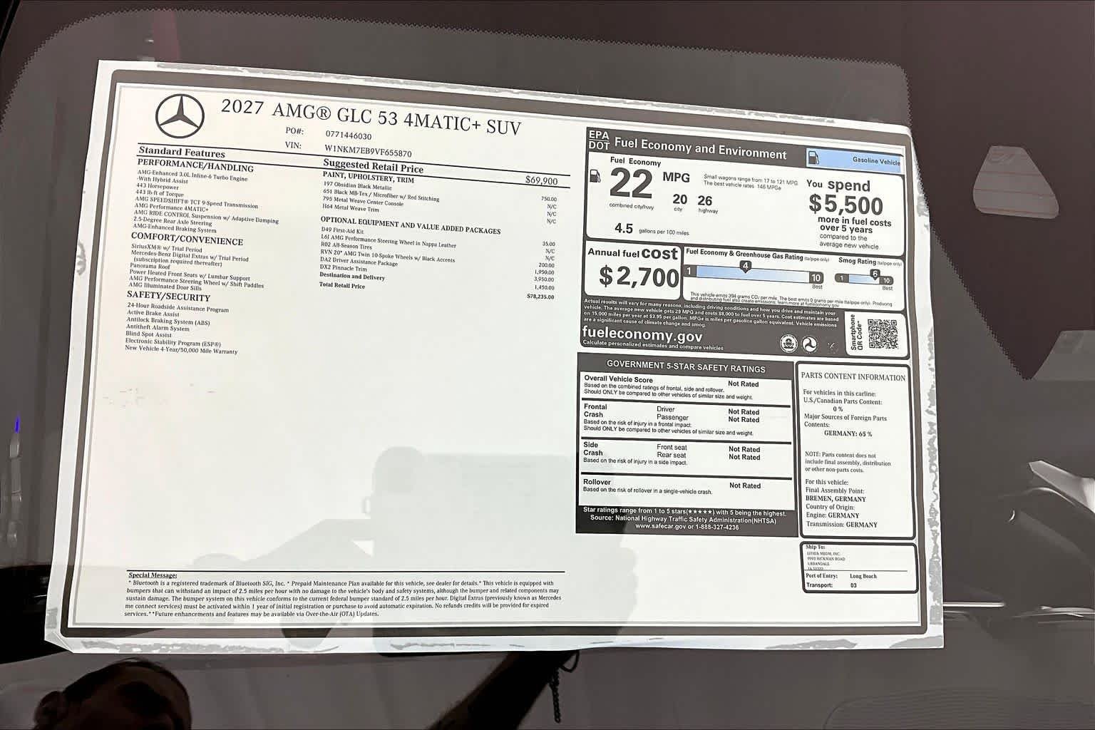 New 2027 Obsidian Black Metallic Mercedes-Benz AMG® GLC 53 4MATIC+ SUV image 25