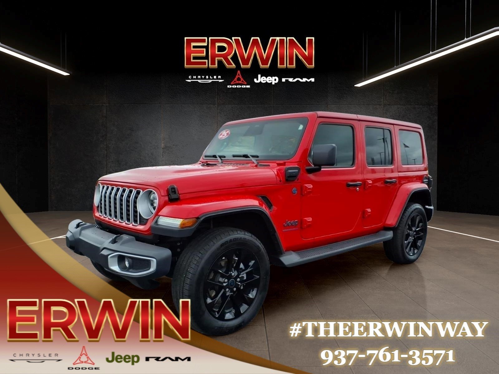 Used 2025 Red Jeep Sahara 4xe image 3