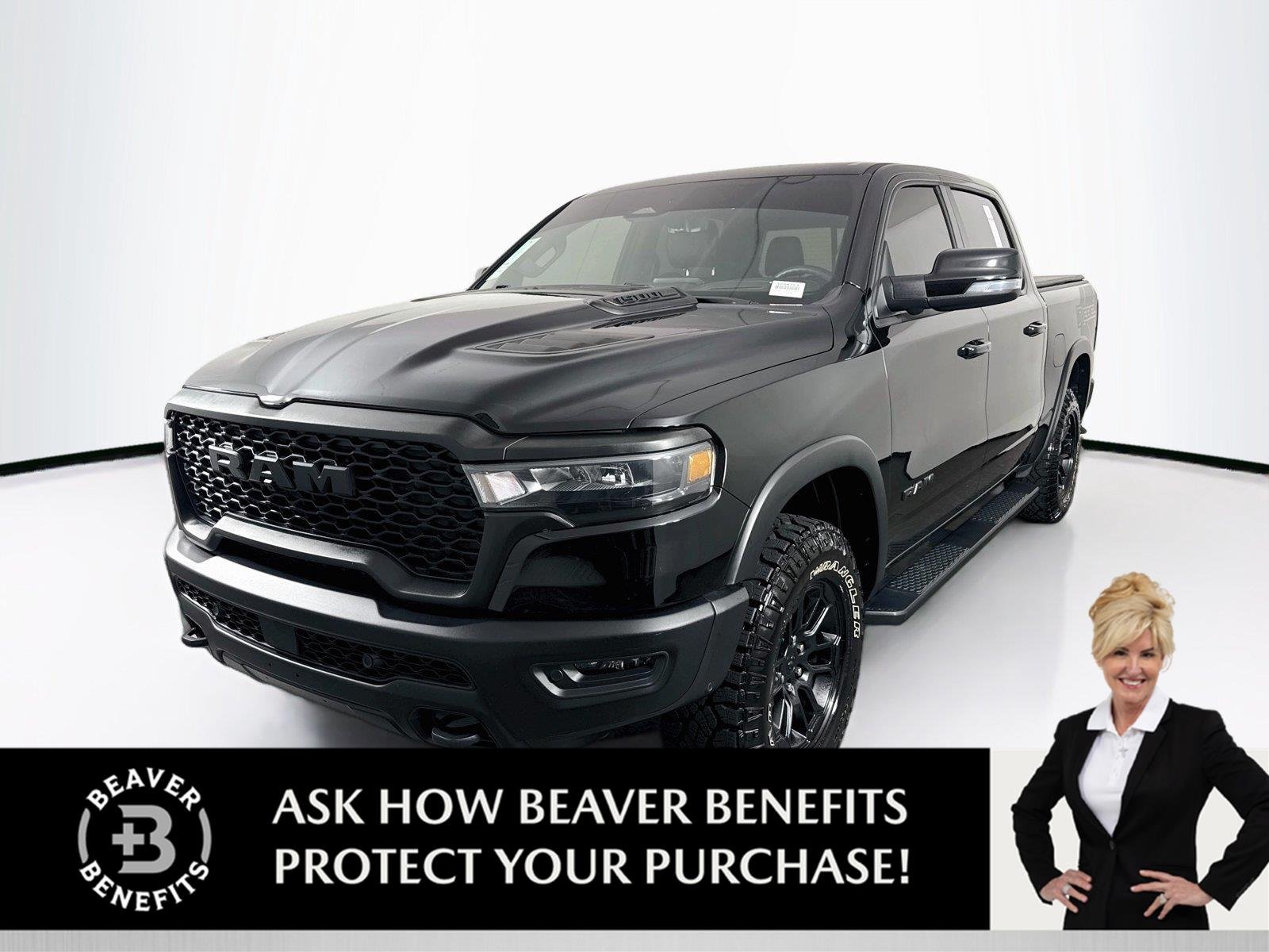 Used 2025 Diamond Black Crystal Pearlcoat Ram Rebel image 1