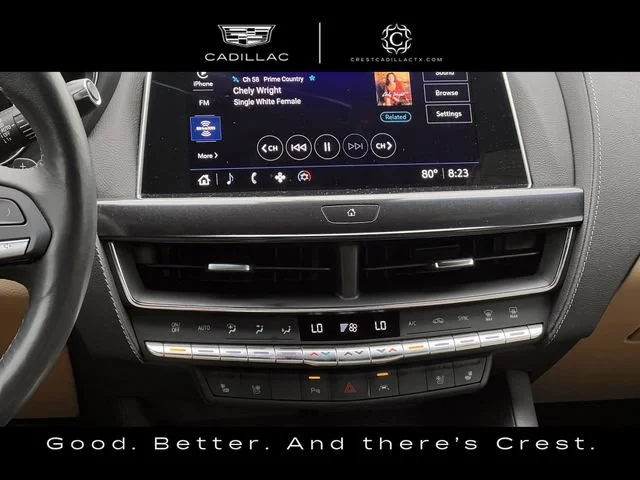 Used 2023 Crystal White Tricoat CADILLAC Premium Luxury image 14
