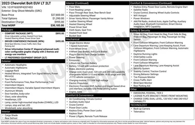 Used 2023 Gray Ghost Metallic Chevrolet LT image 16