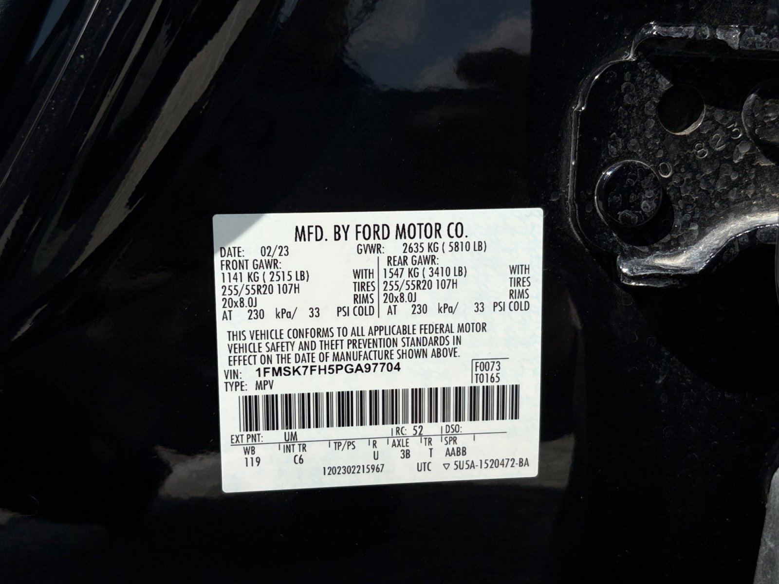 Used 2023 Agate Black Metallic Ford Limited image 25