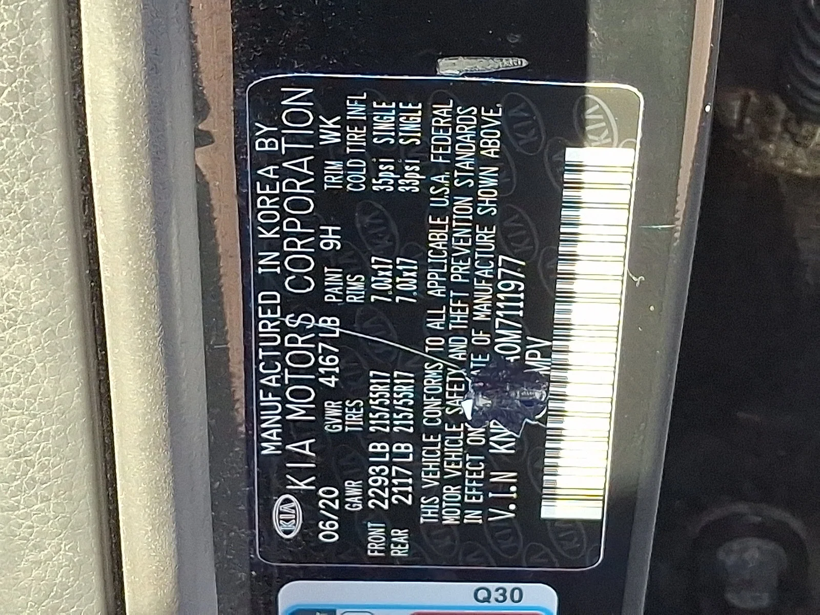 Used 2021 Cherry Black Kia LX image 29