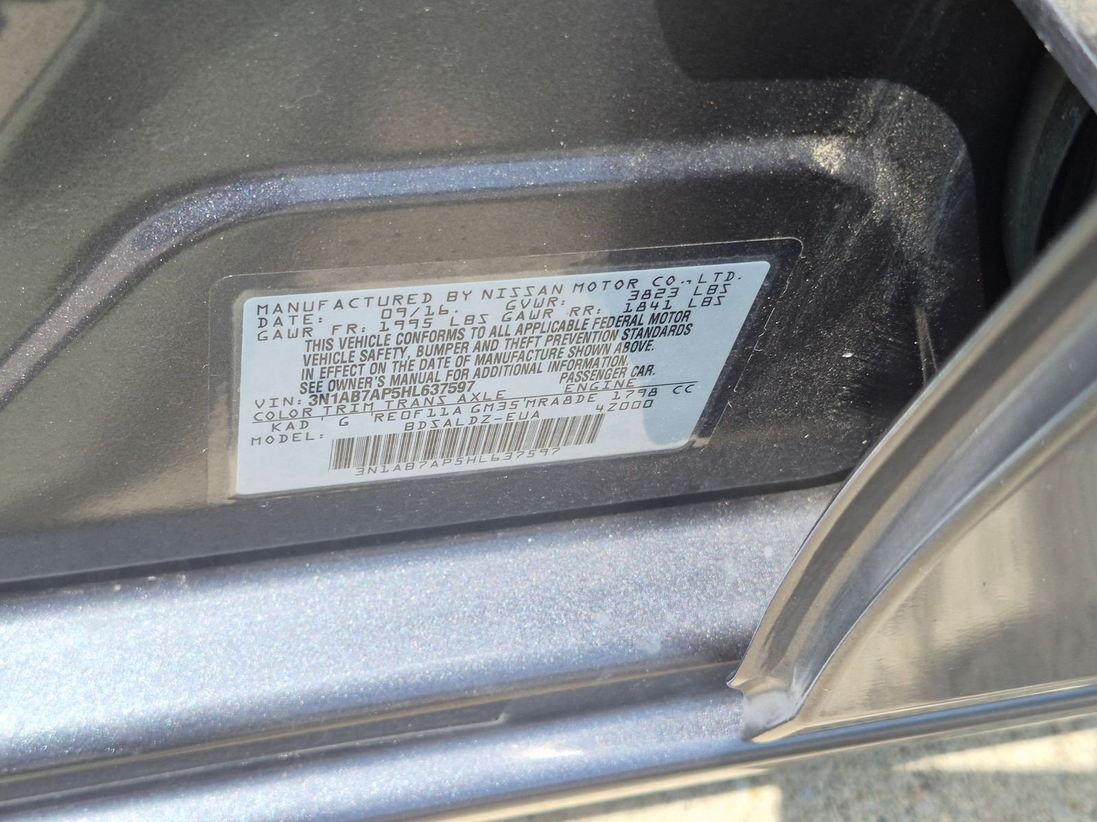 Certified Used 2017 Gun Metallic Nissan SV image 37