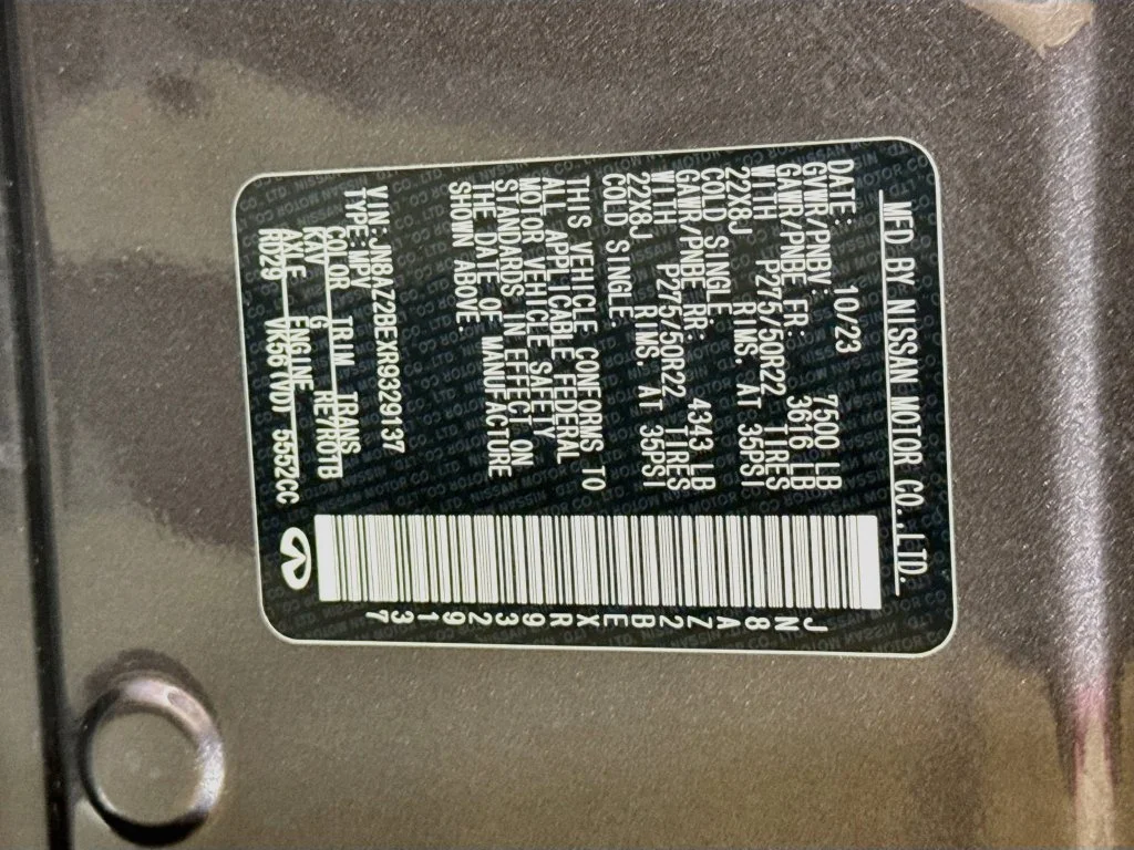 Certified Used 2024 Gray INFINITI Sensory image 45