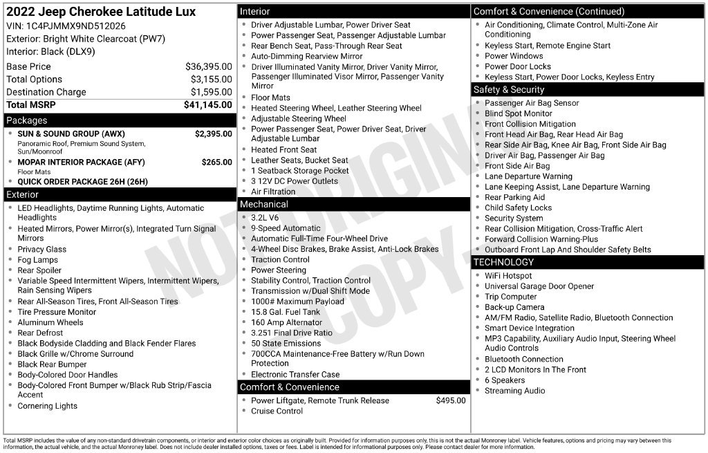 Used 2022 White Jeep Latitude Lux image 3