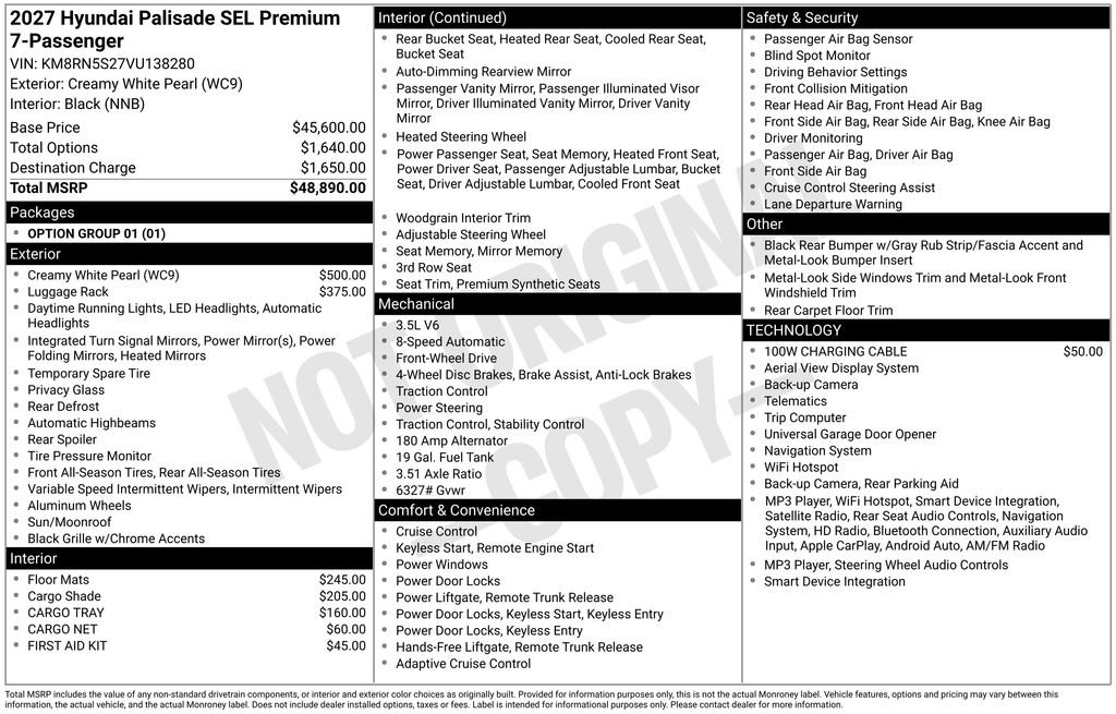 New 2027 White Hyundai SEL Premium FWD image 19