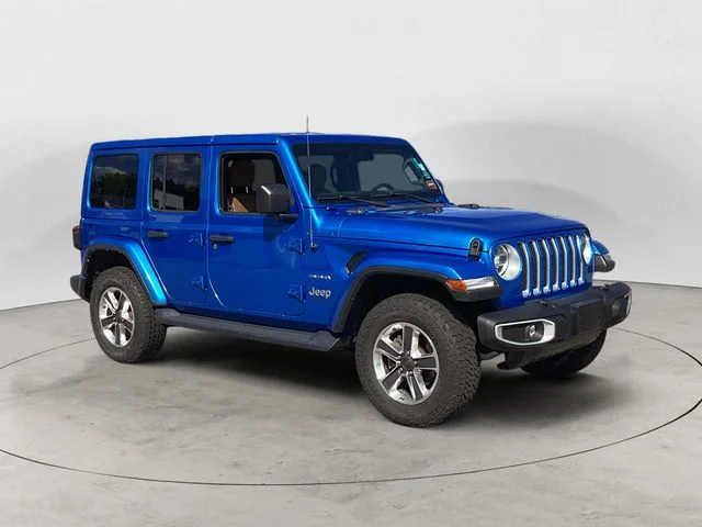 Used 2021 Blue Pearl Jeep Unlimited Sahara image 7